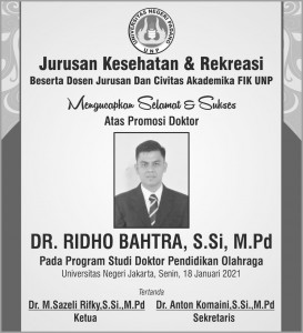 selamat atas gelar dr jurusan kesrek